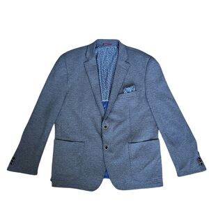 Johnston & Murphy Men’s Suit Blazer Jacket w/floral pocket hanky size XL